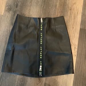 Replay double zip mini‎ skirt. Never worn